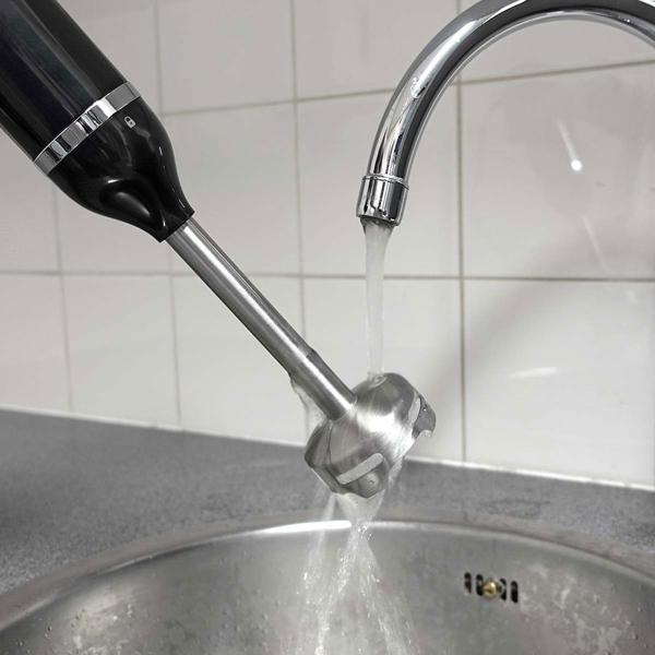 Edelstahl-Stabmixer, 600W, mit Turbotaste, schwarz, Hochwertiger Handmixer für Pürees & Mixgetränke. Langlebig & einfach zu bedienen