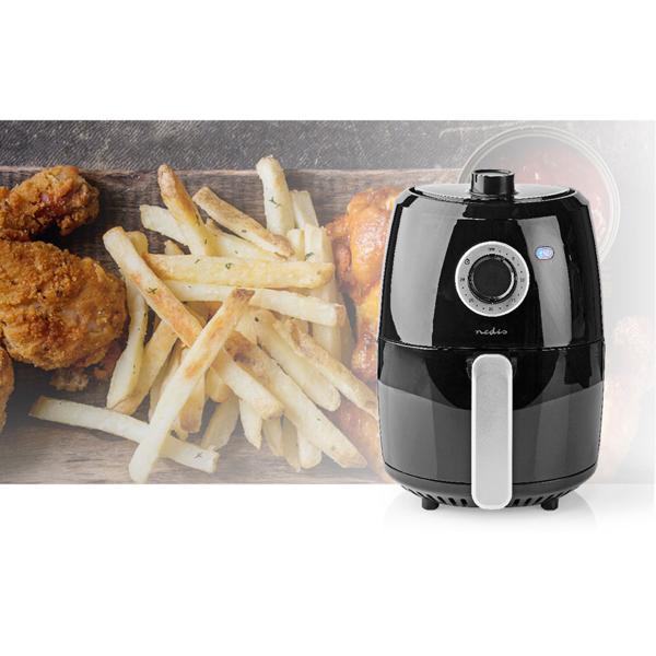 Kompakte Heissluftfritteuse 2,4L – Air Fryer mit Timer & Temperaturregler – 1000W, fettarmes Frittieren, knusprige Ergebnisse & einfache Reinigung