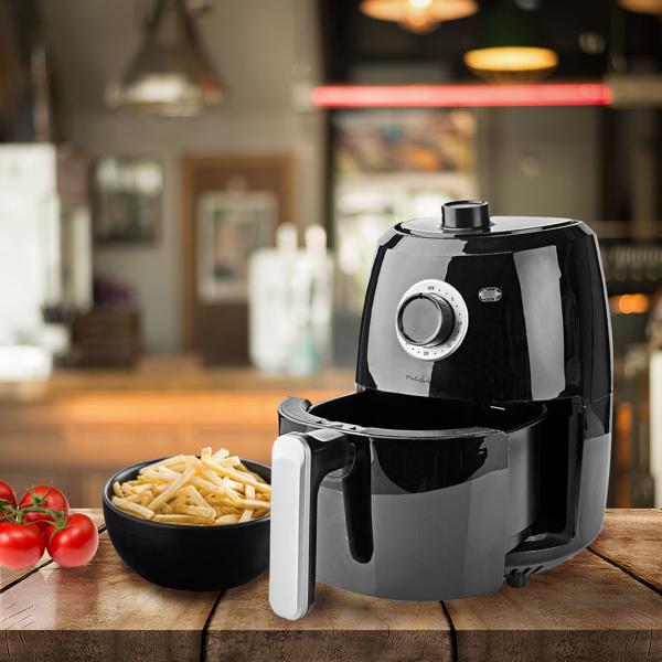 Kompakte Heissluftfritteuse 2,4L – Air Fryer mit Timer & Temperaturregler – 1000W, fettarmes Frittieren, knusprige Ergebnisse & einfache Reinigung