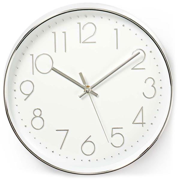 Exklusive Küchenuhr mit goldenen Elementen (30,5cm) – Weisse Wanduhr mit edlem Design für besondere Akzente