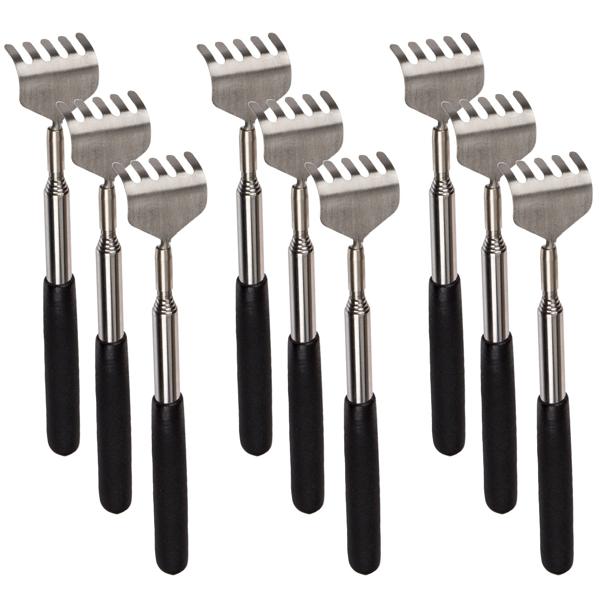 9er-Set Teleskop-Rückenkratzer (16-53cm): Verstellbare Kratzhilfe mit gummiertem Griff. Bequemes Kratzen für schwer erreichbare Stellen