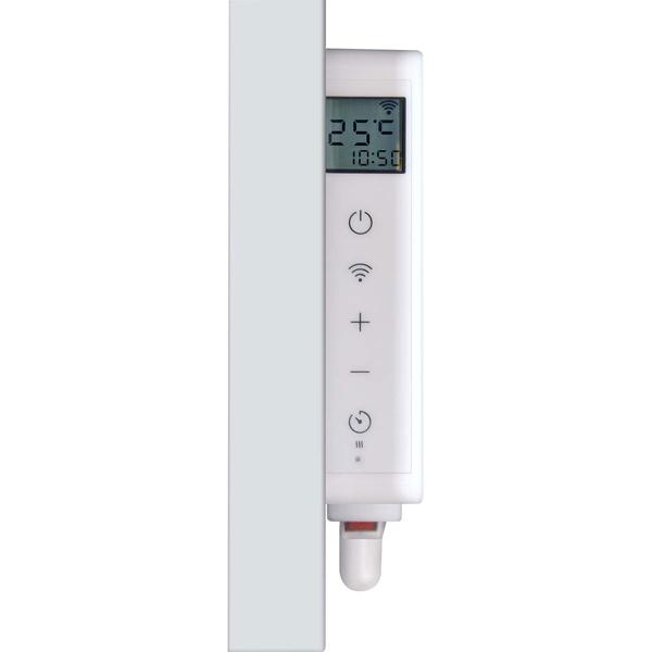 Moderne WLAN Infrarotheizung mit programmierbaren digitalen Thermostat, Stand- & Wandmontage, 350W, weiss, IP44
