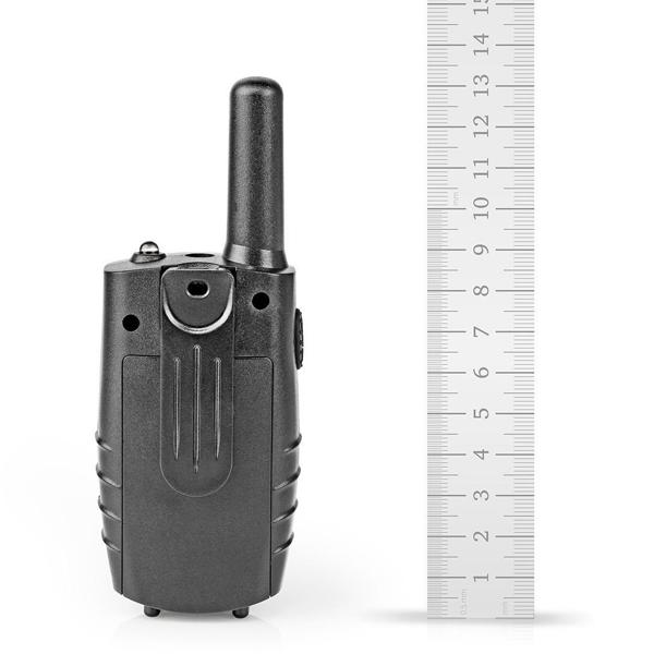 PMR-Funkgeräte 2er Set mit PTT/VOX & 8 Kanälen: 8km Reichweite, Walkie-Talkies, anthrazit – einfache Bedienung, klare Verständigung