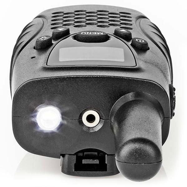 PMR-Funkgeräte 2er Set mit PTT/VOX & 8 Kanälen: 8km Reichweite, Walkie-Talkies, anthrazit – einfache Bedienung, klare Verständigung