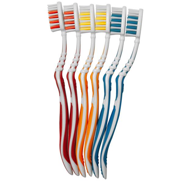 Zahnbürsten 12er-Set - 3 verschiedene Farben für optimale Mundhygiene & gesunde Zähne - Hochwertiger Vorratspack für Familie & Reisen - Hygienisch