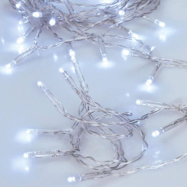 LED-Lichterkette Indoor - 10 hell-weisse LEDs für gemütliche Atmosphäre - 100 cm Länge - batteriebetrieben für flexible Weihnachts- & Ganzjahresdeko