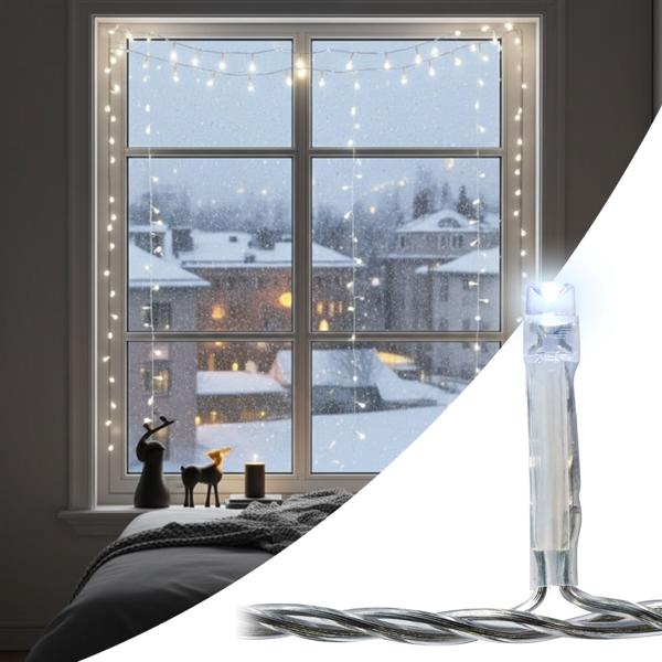 LED-Lichterkette Indoor - 10 hell-weisse LEDs für gemütliche Atmosphäre - 100 cm Länge - batteriebetrieben für flexible Weihnachts- & Ganzjahresdeko