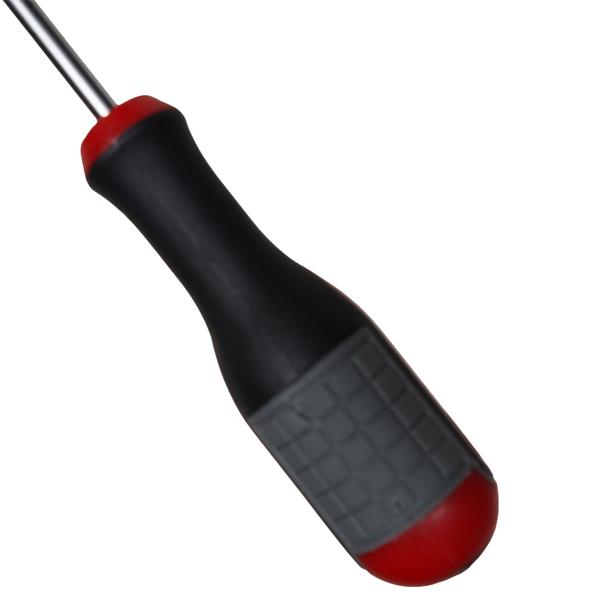 Schraubendreher-Set 4-tlg. - Chrom-Vanadium-Stahl - Ergonomische Griffe für ermüdungsfreies Arbeiten - 2x Schlitz (SL5x100mm, SL3x100mm)