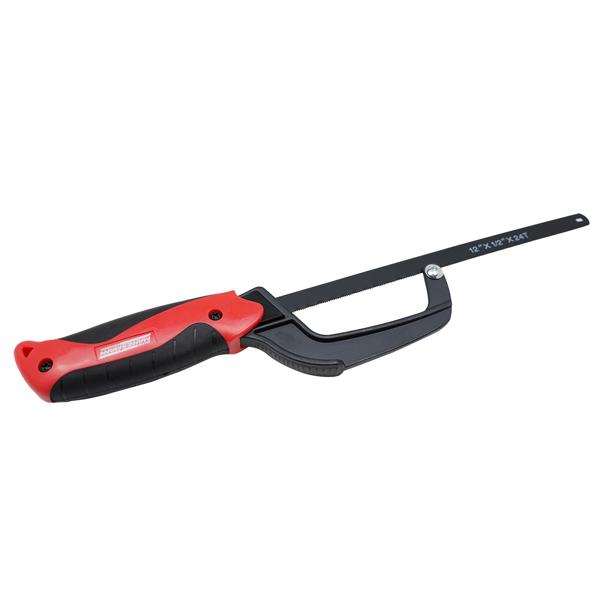 Robuste 300mm Metallsäge - Langlebiges Sägeblatt, rutschfester Handgriff (schwarz-rot) – Handsäge für anspruchsvolle Metallarbeiten