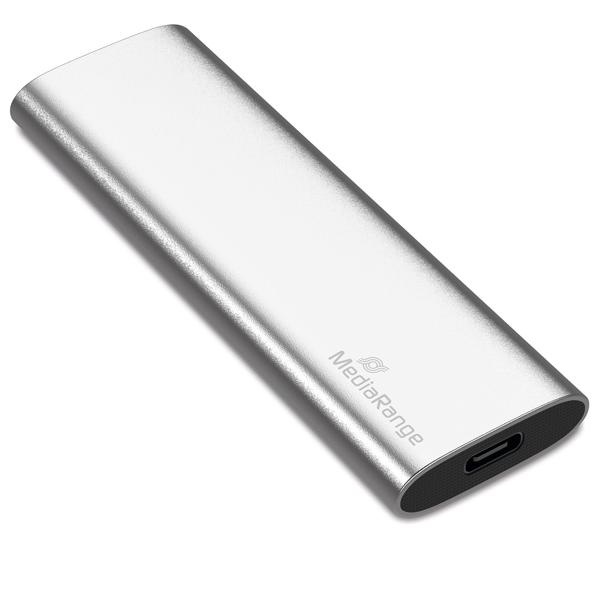 Externes Laufwerk, USB Type-C Solid State Laufwerk, 120 GB, silber