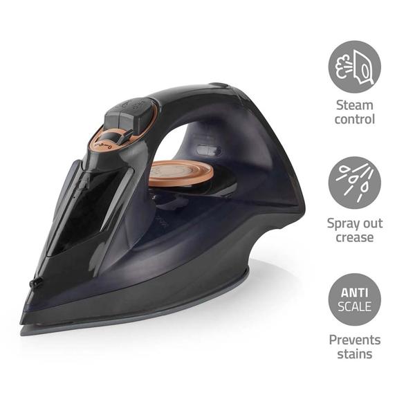 Dampfbügeleisen 2200 W, Kunststoff, Keramische Sohle, 260 ml Wassertank