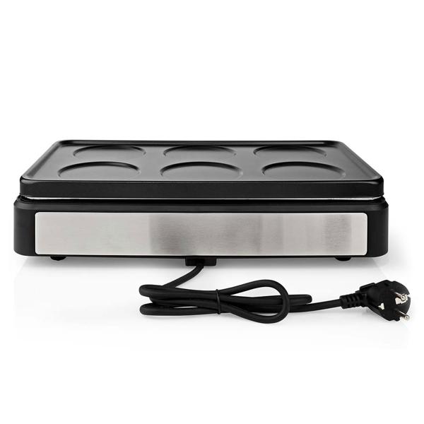 Komfortables Party-Wok-Set für 6 Personen, 600 Watt – 6 Mini-Woks, auch für Crêpes oder Omeletts, mit Temperaturregler, antihaftbeschichtet