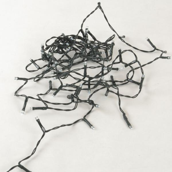 LED-Lichterkette mit Timer – 80 LEDs, 8 Leuchtfunktionen, 3 m Länge, warmweiss, IP44, für Innen & Aussen, stimmungsvoll & energiesparend