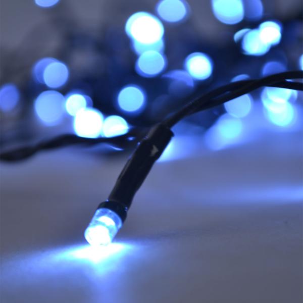 LED-Lichterkette mit Timer – 80 LEDs, 8 Leuchtfunktionen, 3 m Länge, warmweiss, IP44, für Innen & Aussen, stimmungsvoll & energiesparend