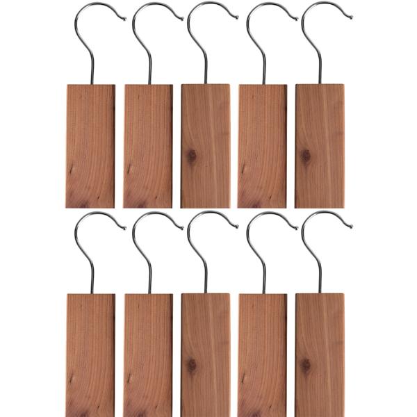 Natürlicher Mottenschutz mit Zedernholz im 10er-Set: Effektive Zedernholz-Blöcke zum Schutz für Kleidung und Lebensmittel in Schränken und Schubladen