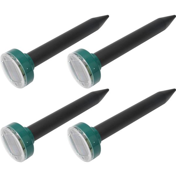 Hocheffizienter Maulwurf- und Wühlmaus-Vertreiber, 16er Mega Spar Pack, Erdspiesse, solarbetrieben, bis 11200 m², IP44, umweltschonend, ohne Chemie