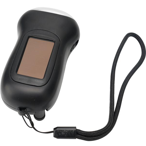 2er-Set praktische Survival Dynamo-Taschenlampe mit Solarpanel, 3 High Power LEDs, 20 Lumen, Akku, ideal für Outdoor Abenteuer und Camping