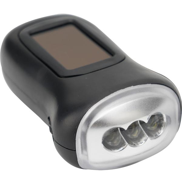 2er-Set praktische Survival Dynamo-Taschenlampe mit Solarpanel, 3 High Power LEDs, 20 Lumen, Akku, ideal für Outdoor Abenteuer und Camping