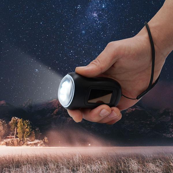 2er-Set praktische Survival Dynamo-Taschenlampe mit Solarpanel, 3 High Power LEDs, 20 Lumen, Akku, ideal für Outdoor Abenteuer und Camping