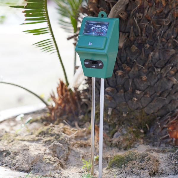 4er-Set Präzises 3in1 Pflanzenerde Messgerät, Bodentester für Feuchtigkeit, pH-Wert und Lichtverhältnisse, idealen Standort für Pflanzen finden