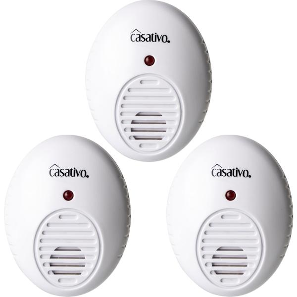 3er-Spar-Set Hocheffektiver Ultraschall-Insektenvertreiber für die Steckdose, weiss, bis 47 m², gegen Fliegen, Mücken, Moskitos, Spinnen, Ameisen  