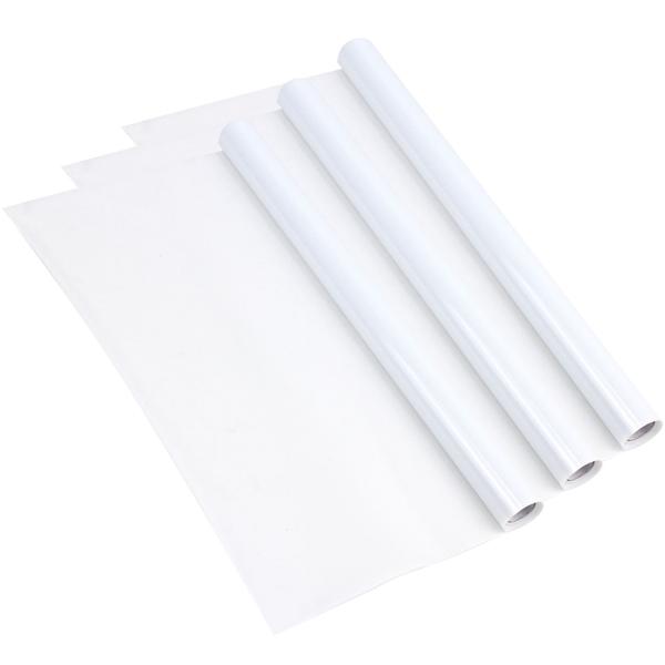 3er-Set Selbsthaftende Milchglas-Sichtschutzfolie (45x200cm): Statische Fensterfolie für Badezimmer, Küche & Büro. Mühelose Anbringung