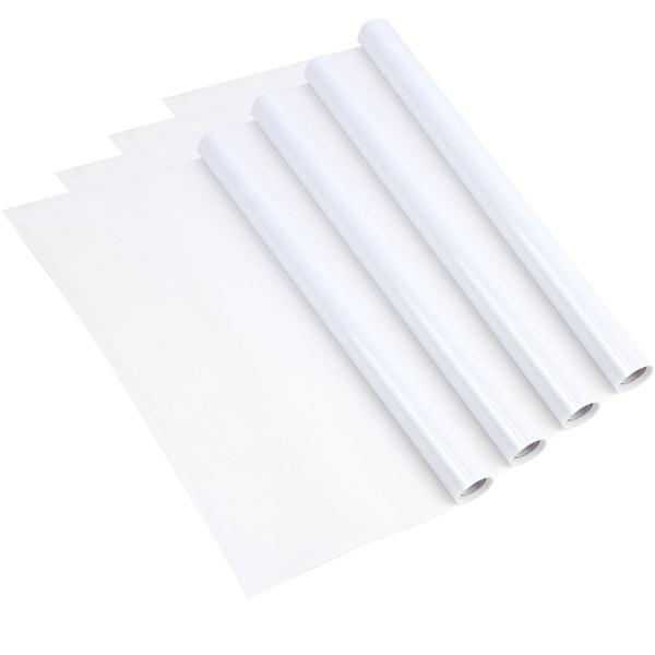 4er-Set Milchglasfolie 45x200cm - Statisch haftende Sichtschutz-Folie für Fenster, Bad, Büro - Lichtdurchlässig, zuschneidbar & rückstandslos ablösbar