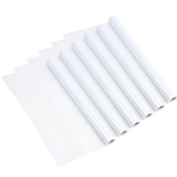 6er-Set Milchglasfolie - Sichtschutz-Folie statisch-haftend - 45x200cm - Blickdicht & lichtdurchlässig für Bad, Büro, Umkleide - rückstandslos ablösbar