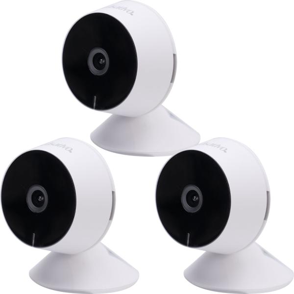3er-Set Hochauflösende Full-HD IP-Überwachungskamera, IR-Nachtsicht, Live View per App, 2 Wege Kommunikation, Bewegungs- u. Personenerkennung