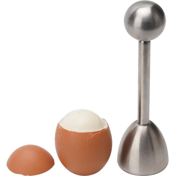 4er-Set Eierköpfer aus Edelstahl, praktischer Eieröffner für harte und weiche Eier, ohne Zersplittern, spülmaschinen-geeignet