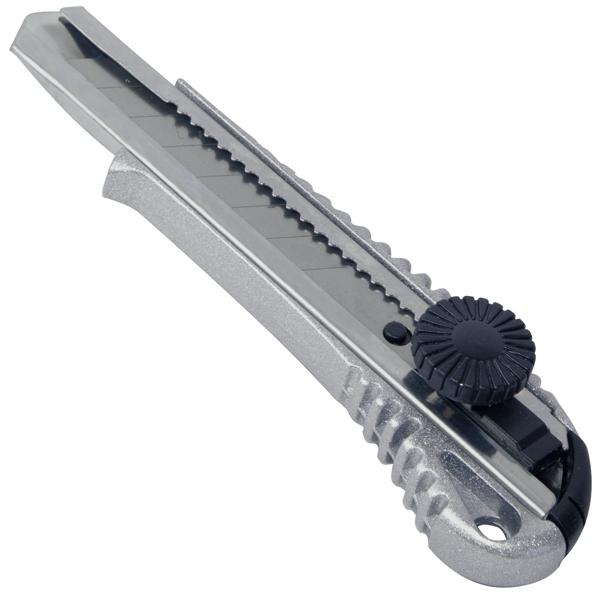 Cuttermesser-Set, silber, B18 & B9mm, rutschfester Griff, je 5 Klingen. Abbrechmesser & Teppichmesser für präzise Schnitte. Vielseitiges Set