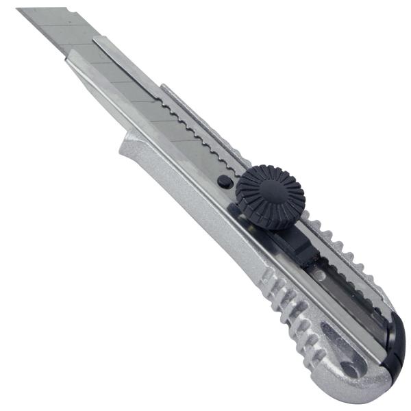 Cuttermesser-Set, silber, B18 & B9mm, rutschfester Griff, je 5 Klingen. Abbrechmesser & Teppichmesser für präzise Schnitte. Vielseitiges Set