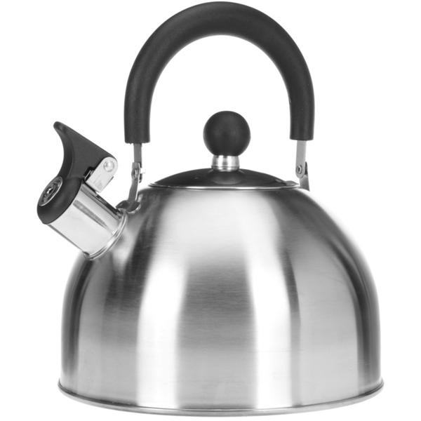 Hochwertiger Edelstahl-Teekessel, 2500 ml, Pfeifkessel, matt glänzend - Wasserkocher mit Pfeifton, stilvoll & langlebig, effiziente Erhitzung