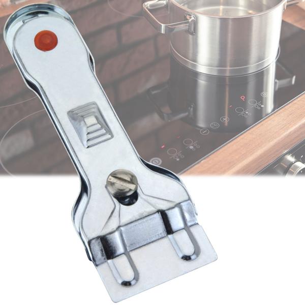 Ceranfeldschaber aus Metall - Effiziente Reinigung für Ceranfeldplatten - Entfernt Verkrustungen schnell & hygienisch - 14 cm lang