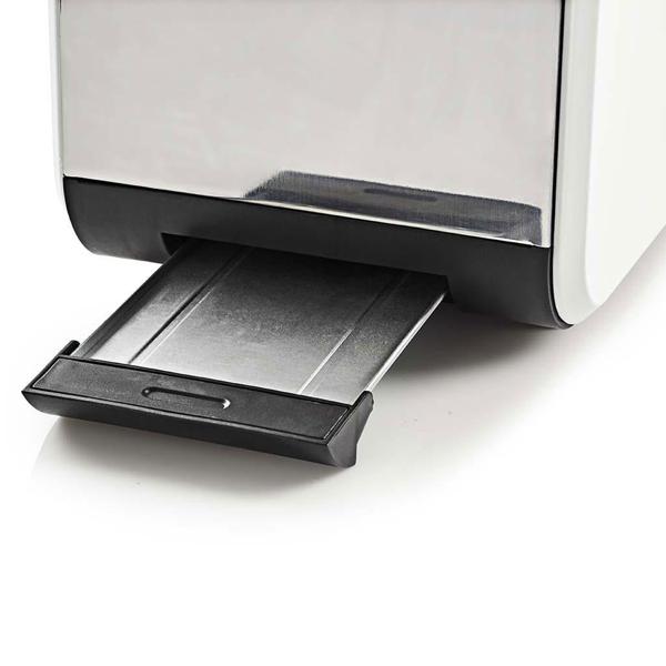 Design Toaster 900W - Soft Touch, 6 Röststufen, Auftaufunktion - extra breite Schlitze, Edelstahl, weiss, für knusprigen Toast & Frühstück