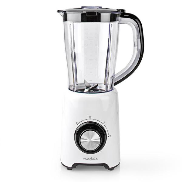 Standmixer 800W - Ideal für Smoothies & Saucen - 1.5L Kapazität - Robuste Edelstahlklingen - 2 Geschwindigkeiten - Impulsfunktion - Weiss