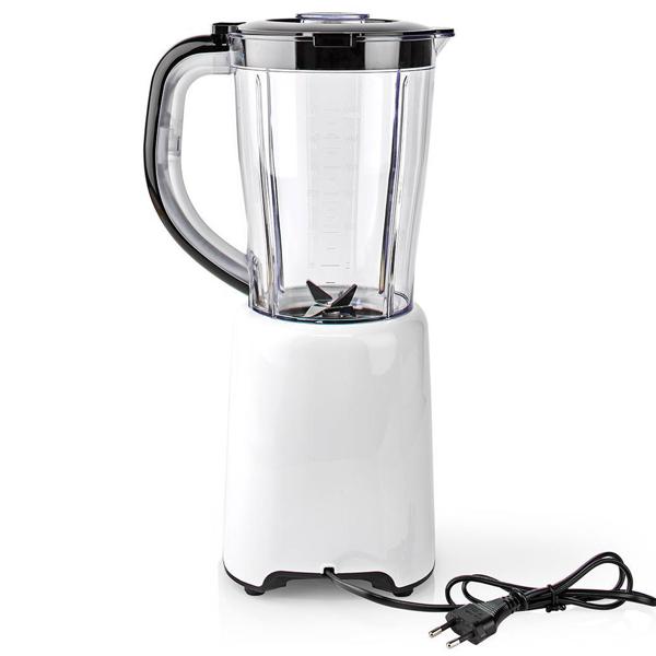 Standmixer 800W - Ideal für Smoothies & Saucen - 1.5L Kapazität - Robuste Edelstahlklingen - 2 Geschwindigkeiten - Impulsfunktion - Weiss