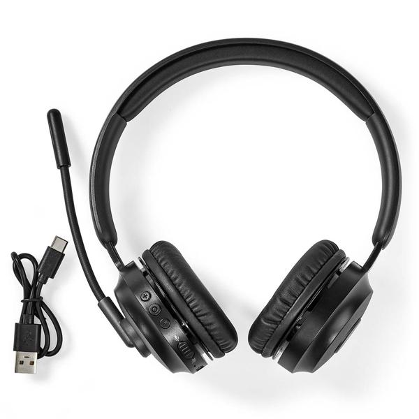Bluetooth Over-Ear Headset schwarz mit beeindruckender 27 Std. Akkulaufzeit - Kabellos, komfortabel & mit modernem USB-C Anschluss