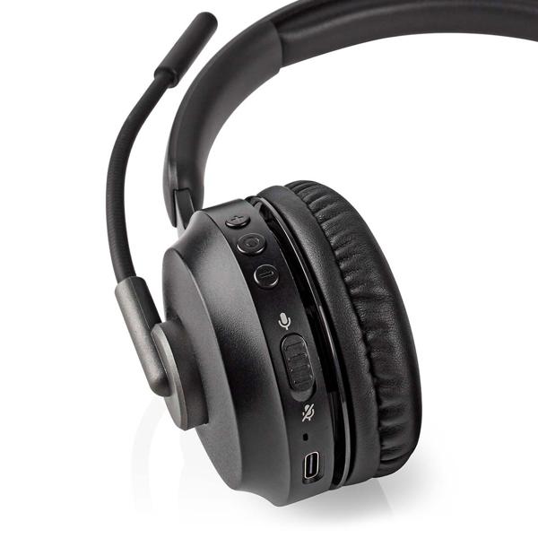 Bluetooth Over-Ear Headset schwarz mit beeindruckender 27 Std. Akkulaufzeit - Kabellos, komfortabel & mit modernem USB-C Anschluss