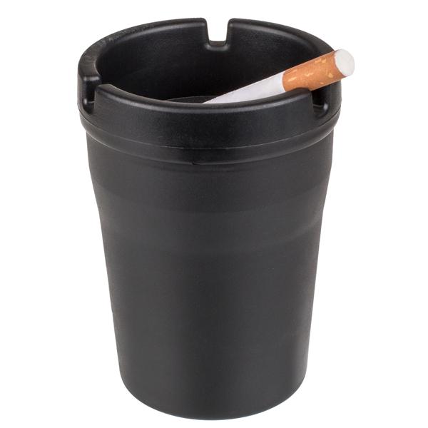 Rauchfreier Aschenbecher schwarz – 10 x 8 cm – geruchsreduzierend & stilvoll – ideal für Innenräume, rauchfreie Umgebung & saubere Luft