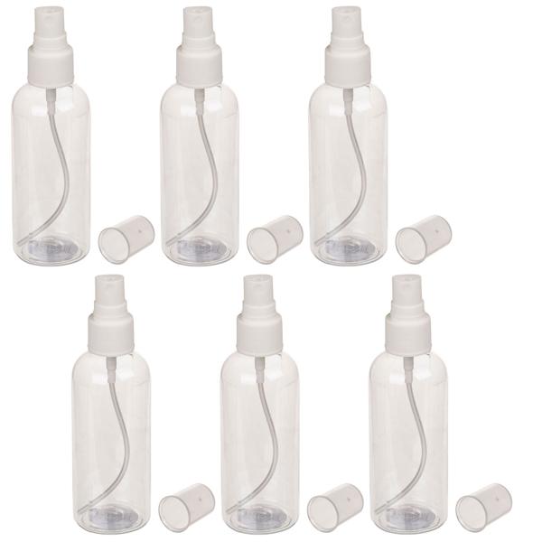 6er-Set Zerstäuberflasche 100 ml – für Deo, Öl & Flüssigkeiten – nachfüllbar, fein sprühend & auslaufsicher – perfekt für Reisen, Kosmetik & Haushalt