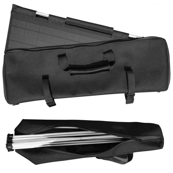 Faltbarer Solar-Campingtisch (20W): USB-A & USB-C Anschlüsse, 60,8x40,5 cm, schwarz - Mobile Stromversorgung für Outdoor-Abenteuer