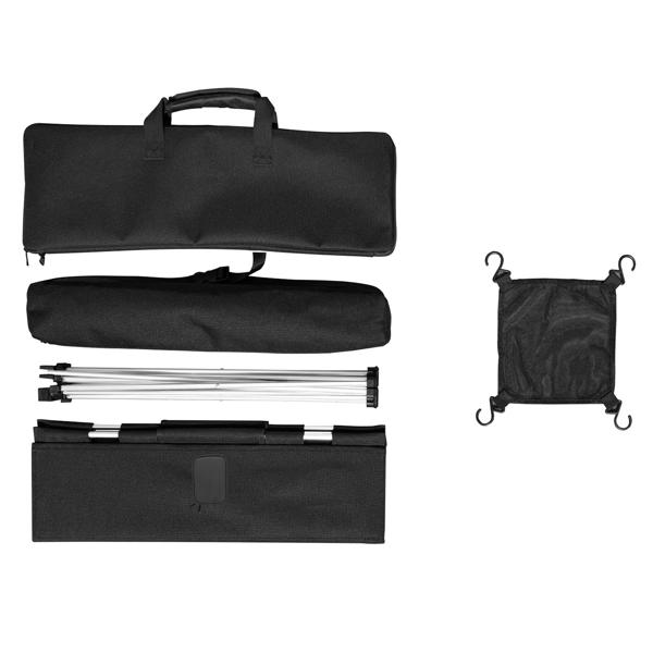 Faltbarer Solar-Campingtisch (20W): USB-A & USB-C Anschlüsse, 60,8x40,5 cm, schwarz - Mobile Stromversorgung für Outdoor-Abenteuer