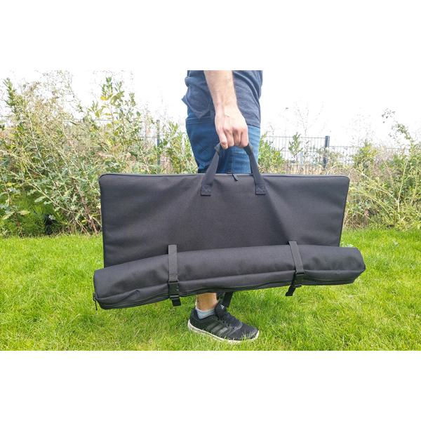 Solar-Campingtisch faltbar 60W - Autarke Energie für Outdoor, Camping & Festivals - 2x USB-A, 1x USB-C, IP54, 4,5 kg, 80,5x66 cm