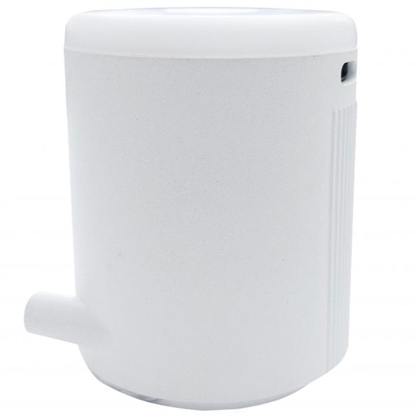 Kompakte Akku-Luftpumpe mit 5 Aufsätzen & LED-Licht – weiss, ideal für Luftmatratzen, Schwimmringe, Camping & Urlaub, immer dabei