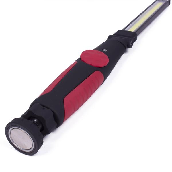 Handlampe 5W 400Lm dimmbar - Drehbarer Kopf (180° neigbar, 270° drehbar) für KFZ-Reparatur, Werkstatt & Keller - 2000 mAh Li-Ion-Akku - Magnetfuss - bis 10h