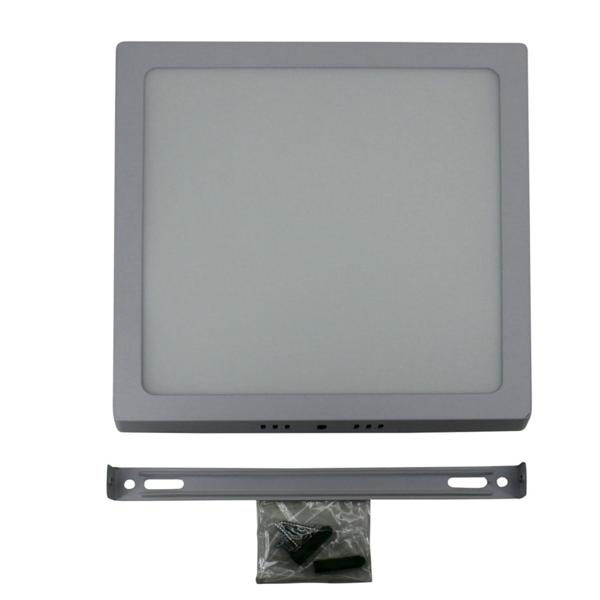 LED-Deckenleuchte eckig mit Milchglas - 1350 Lumen, 18W - Warmweiss - IP20 - Langlebig (30.000h) - Für alle Innenräume ausser Bad