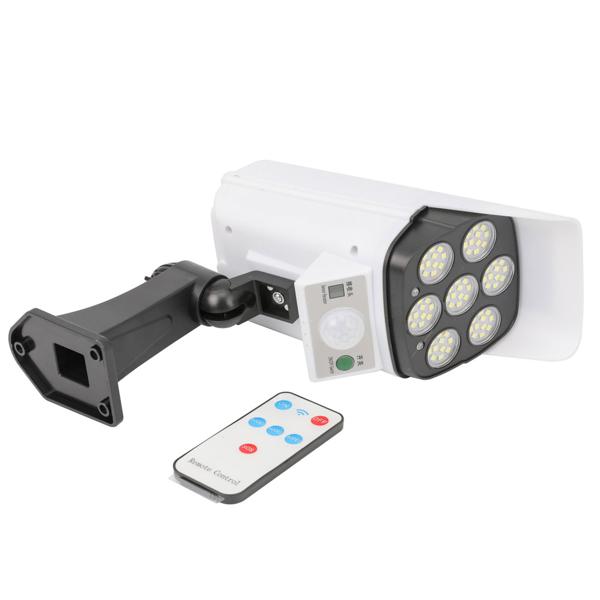 Überwachungskamera Attrappe - Effektive Abschreckung für mehr Sicherheit zuhause - Solar LED-Leuchte mit 3 Lichtmodi & PIR-Sensor - IP44 wetterfest