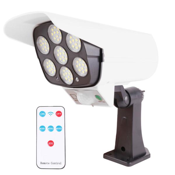Überwachungskamera Attrappe - Effektive Abschreckung für mehr Sicherheit zuhause - Solar LED-Leuchte mit 3 Lichtmodi & PIR-Sensor - IP44 wetterfest