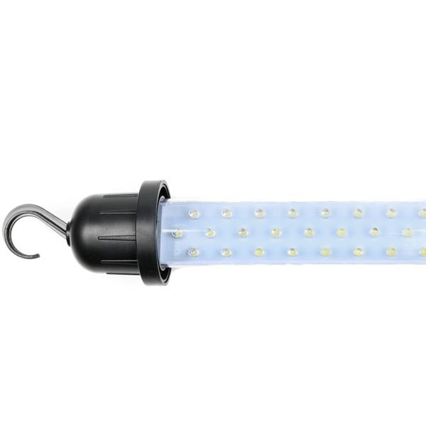 LED Arbeitsleuchte mit Haken - Batteriebetrieben - 30 LEDs, 130 Lumen, 12000K, 416x58x58mm, ideal für Werkstatt, Camping & Baustelle - Robust, hell, mobil